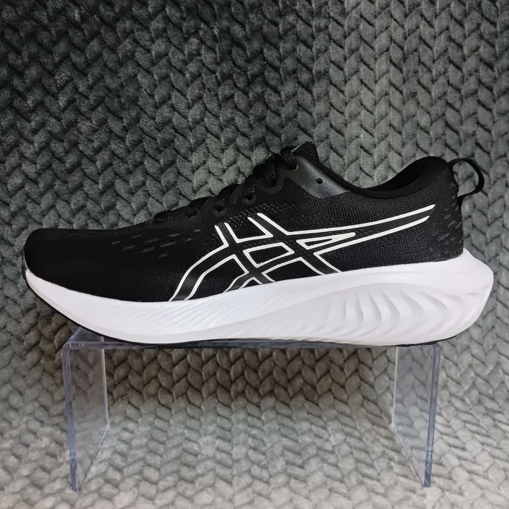 Asics Black and White Athletic Running Shoes